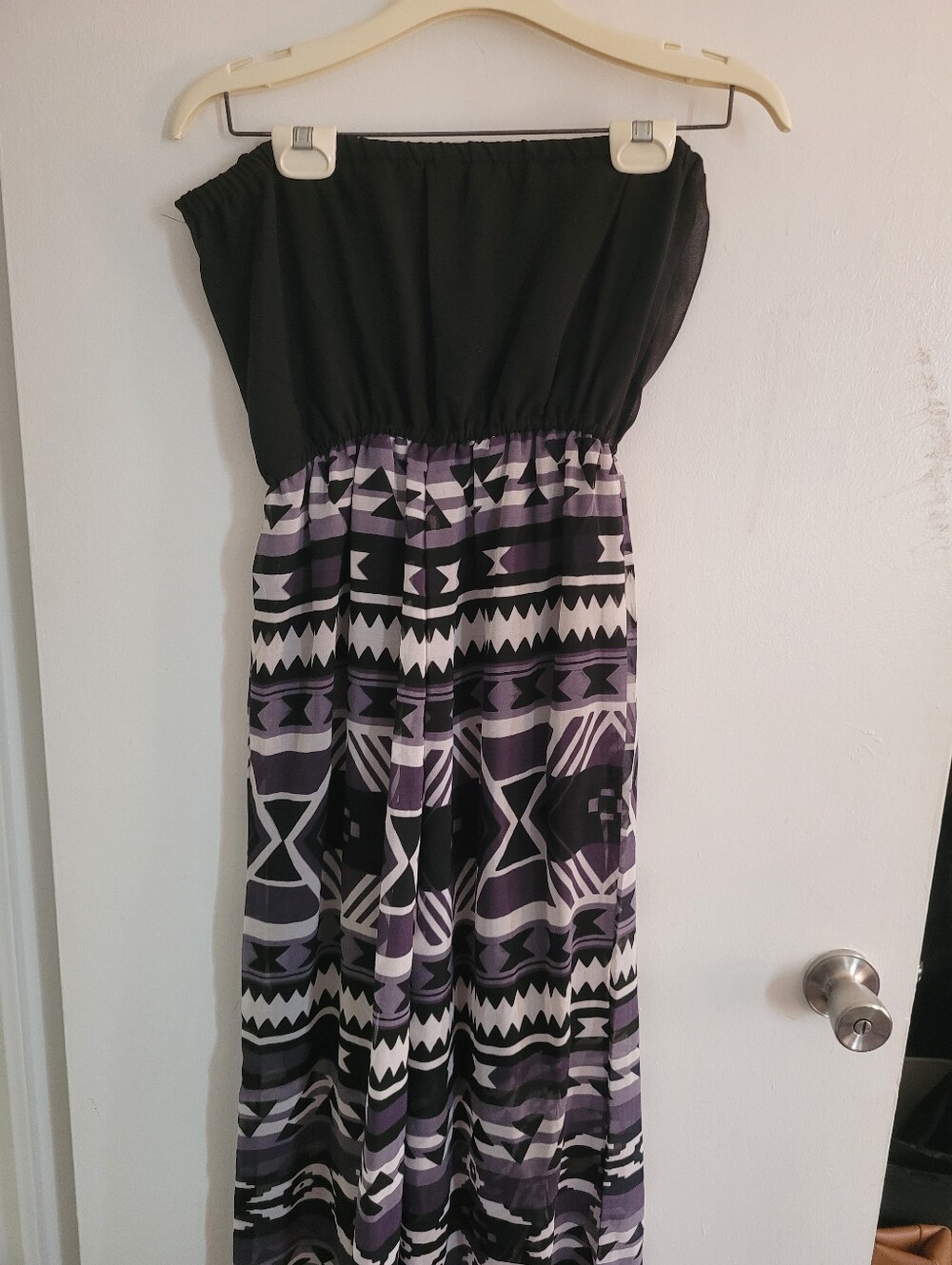 Girls Black and Purple Aztec Romper